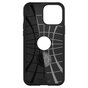 Spigen Rugged Armor TPU mit Air Cushion Carbonfaser-H&uuml;lle Kompatibel mit iPhone 13 Pro Max - Schwarz