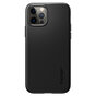 Spigen Thin Fit d&uuml;nne Polycarbonat-H&uuml;lle Kompatibel mit iPhone 12 und iPhone 12 Pro - Schwarz
