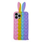 Bunny Pop Fidget Bubble Silikonh&uuml;lle f&uuml;r iPhone 13 Pro - Pink, Gelb, Blau und Lila