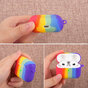 Rainbow Pride Silikonh&uuml;lle mit Haken f&uuml;r AirPods 3 - pastell