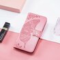 Butterfly Wallet Kunstlederh&uuml;lle f&uuml;r iPhone 14 - Rosa