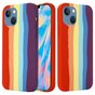 Rainbow Pride Silikonh&uuml;lle f&uuml;r iPhone 14 - pastell