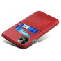 Duo Cardslot Wallet Kunstlederh&uuml;lle Kompatibel mit iPhone 12 Pro Max - rot