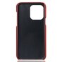 Duo Cardslot Wallet Kunstlederh&uuml;lle Kompatibel mit iPhone 12 Pro Max - rot