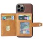 Card Wallet Kunstlederh&uuml;lle f&uuml;r iPhone 14 Pro - braun