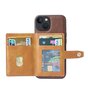 Card Wallet Kunstlederh&uuml;lle f&uuml;r iPhone 14 Plus - Braun