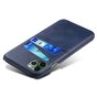 Duo Cardslot Wallet Kunstlederh&uuml;lle f&uuml;r iPhone 14 Plus - blau