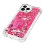 Glitzernde TPU-H&uuml;lle f&uuml;r iPhone 14 Pro Max - transparentes Rosa
