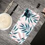 Pastel Leaves TPU-H&uuml;lle mit Bl&auml;ttern f&uuml;r iPhone 14 Pro Max - Pink und Weiss