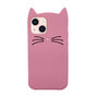 S&uuml;sse Katze Silikonh&uuml;lle f&uuml;r iPhone 14 - pink