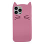 S&uuml;sse Katze Silikonh&uuml;lle f&uuml;r iPhone 14 Pro - pink