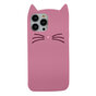 S&uuml;sse Katze Silikonh&uuml;lle f&uuml;r iPhone 14 Pro Max - pink