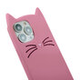 S&uuml;sse Katze Silikonh&uuml;lle f&uuml;r iPhone 14 Pro Max - pink