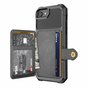 Just in Case Magnetischer Kartenhalter Case H&uuml;lle f&uuml;r iPhone 6 6s 7 8 SE 2020 und SE 2022 - Schwarz