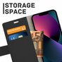 Just in Case Wallet Case Kompatibel mit iPhone 13 - Schwarz