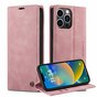 Caseme Retro Wallet Case f&uuml;r iPhone 14 Pro - pink