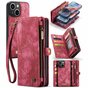 Caseme Vintage Wallet H&uuml;lle Kompatibel mit iPhone 14 Plus - rot
