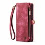 Caseme Vintage Wallet H&uuml;lle Kompatibel mit iPhone 14 Plus - rot