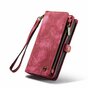 Caseme Vintage Wallet H&uuml;lle Kompatibel mit iPhone 14 Plus - rot