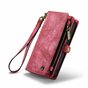 Caseme Vintage Wallet H&uuml;lle Kompatibel mit iPhone 14 Pro Max - rot