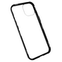 Just in Case Magnetic Metal Tempered Glass Cover Case f&uuml;r iPhone 14 Plus - schwarz und transparent