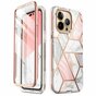 Supcase Cosmo Case Marble H&uuml;lle f&uuml;r iPhone 14 Pro Max - Ros&eacute;gold