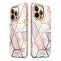 Supcase Cosmo Case Marmorh&uuml;lle Kompatibel mit iPhone 14 Pro Max - Ros&eacute;gold