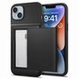 Spigen Slim Armor Cardslot H&uuml;lle Kompatibel mit iPhone 14 Plus - Schwarz