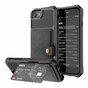 Just in Case Hybrid-H&uuml;lle mit magnetischem Kartenhalter, Kompatibel mit iPhone SE 2020 und iPhone SE 2022 - Schwarz