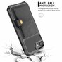 Just in Case Hybrid-H&uuml;lle mit magnetischem Kartenhalter, Kompatibel mit iPhone SE 2020 und iPhone SE 2022 - Schwarz