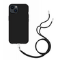 Just in Case Soft TPU Case mit Kordel f&uuml;r iPhone 13 - schwarz