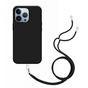 Just in Case Weiche TPU-H&uuml;lle mit Kordel Kompatibel mit iPhone 13 Pro - Schwarz