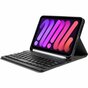 Just in Case Vintage Bluetooth-Tastaturabdeckung QWERTZ-H&uuml;lle Kompatibel mit iPad mini 6 (2021) &amp; iPad mini 7 (2024) - blau