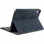 Just in Case Vintage Bluetooth-Tastaturabdeckung QWERTZ-H&uuml;lle Kompatibel mit iPad mini 6 (2021) &amp; iPad mini 7 (2024) - blau