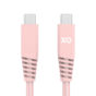 XQISIT Geflochtenes USB-C auf USB-C 3.1 200 cm Kabel - Pink