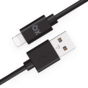 XQISIT Charge &amp; Sync MFi Lightning auf USB-A 2.0 100 cm - Schwarz