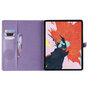 Leder iPad Pro 12,9-Zoll-(2018 2020 2021 2022) Fall Abdeckung Sonnenblumendruck Brieftasche Brieftasche - Lila