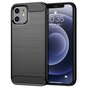 Carbon Armor TPU mit geb&uuml;rsteter Oberfl&auml;che f&uuml;r iPhone 12 und 12 Pro - Schwarz