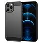 Carbon Armor TPU mit geb&uuml;rsteter Oberfl&auml;che f&uuml;r iPhone 12 Pro Max - Schwarz