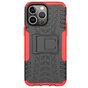 Stossfeste Kickstand-Schutzh&uuml;lle aus rutschfestem Kunststoff und TPU f&uuml;r das iPhone 15 Pro - rot