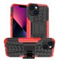 Stossfeste Kickstand-H&uuml;lle aus rutschfestem Kunststoff und TPU f&uuml;r iPhone 15 Plus - rot