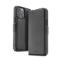 FLAVR Leather Wallet Case Recycelte H&uuml;lle Kompatibel mit iPhone 15 Pro Max - Schwarz