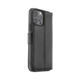 FLAVR Leather Wallet Case Recycelte H&uuml;lle Kompatibel mit iPhone 15 Pro Max - Schwarz