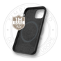 Xqisit NP Silikonh&uuml;lle Anti Bac Magnet Recycelte H&uuml;lle f&uuml;r iPhone 15 Plus - Schwarz