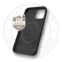 Xqisit NP Silikonh&uuml;lle Anti Bac Magnet Recycelte H&uuml;lle Kompatibel mit iPhone 15 Plus - Schwarz