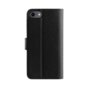 Xqisit NP Wallet Case Viskan Case Kompatibel mit iPhone 6, 6s, 7, 8, SE 2020 und SE 2022 - Schwarz