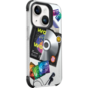 Laut Pop Retro-Musikh&uuml;lle Kompatibel mit iPhone 15 - Bunt