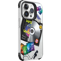 Laut Pop Retro-Musikh&uuml;lle Kompatibel mit iPhone 15 Pro Max - Bunt