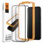 Spigen AlignMaster Full Cover Glass 2er-Pack Displayschutzfolie Kompatibel mit iPhone 15 Plus - Transparent