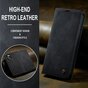 Caseme Retro Wallet Case H&uuml;lle f&uuml;r iPhone 15 Pro - Schwarz